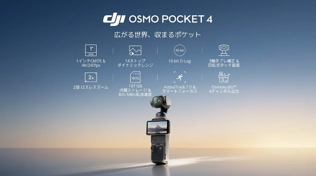 DJI Osmo Pocket 4 性能 違い