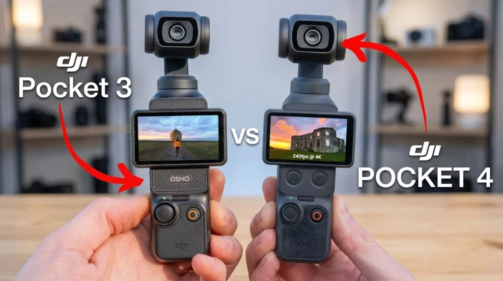 DJI Osmo Pocket 4とOsmo Pocket 3のスペック比較