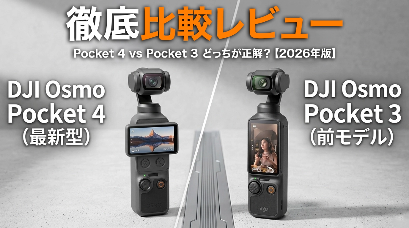 DJI Osmo Pocket 4とPocket 3の比較