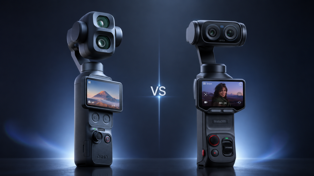DJI Osmo Pocket 4P vs Insta360 Luna Ultra