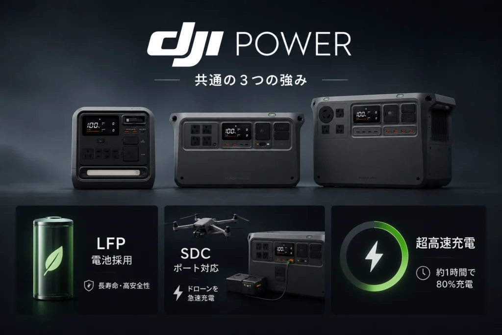 DJI Powerシリーズ共通の特徴と強み