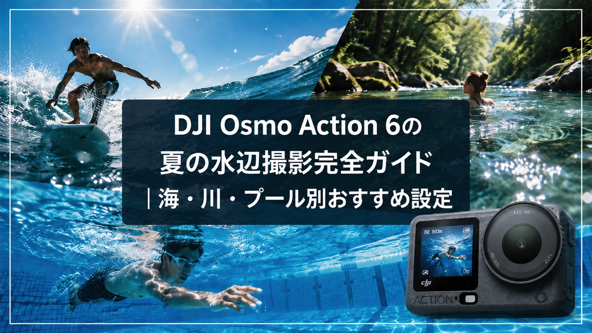 DJI Action6 水辺 海 川 プール 撮影