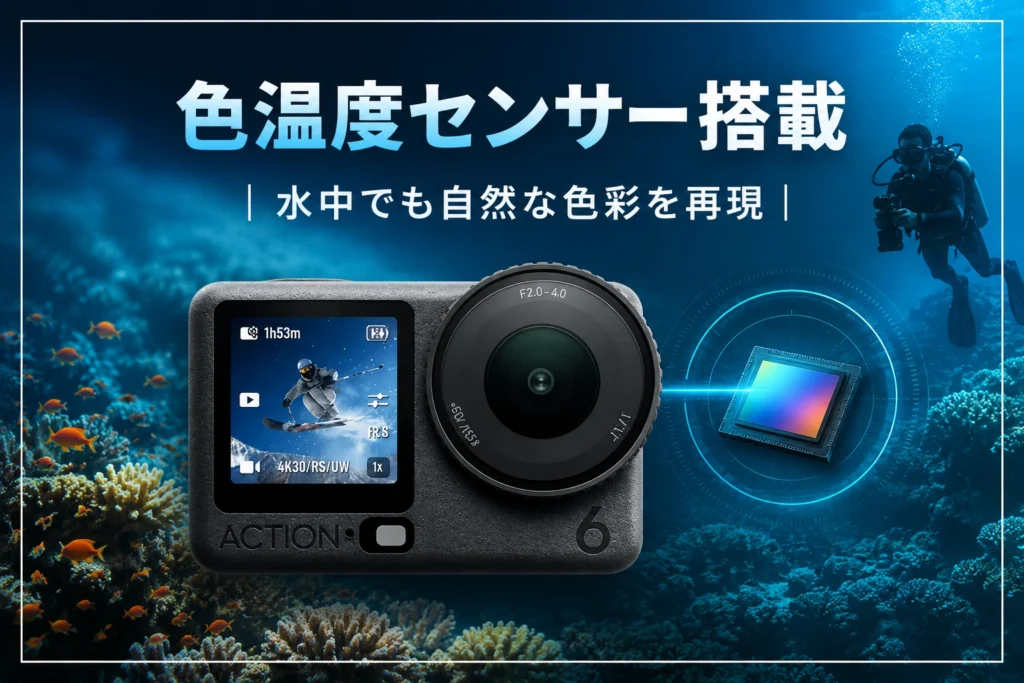 DJI Action6 水中 色温度 色かぶり