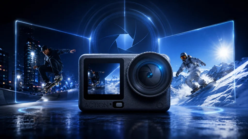 DJI Action6 可変絞り 夜間撮影