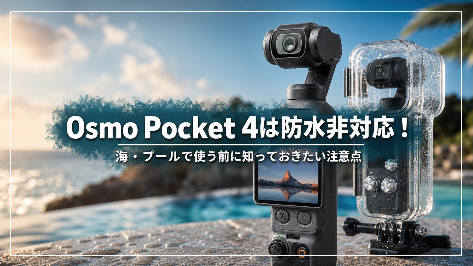 Osmo Pocket 4 防水非対応 水辺撮影の注意点