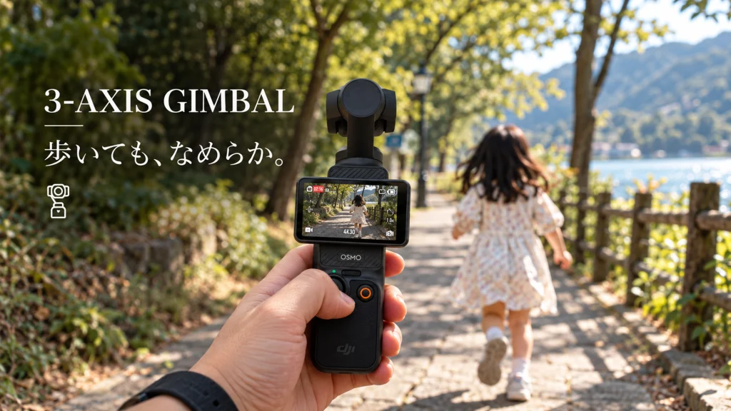 Pocket3 ジンバル 手ぶれ補正